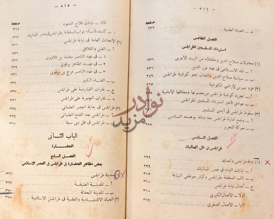 فهرس كتاب طرابلس الشام في التاريخ الاسلامي