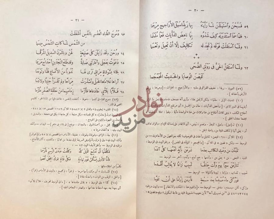 صفحة داخلية كتاب ديوان حميد بن ثور الهلالي قصيدة الوصايا