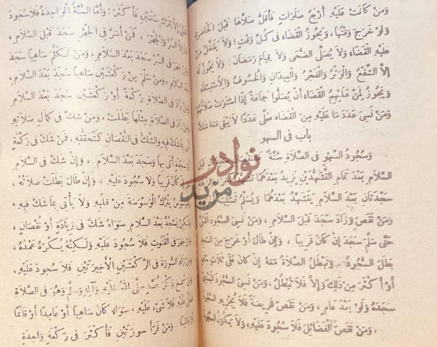 صفحة داخلية كتاب مختصر الاخضري في العبادات على مذهب الامام
