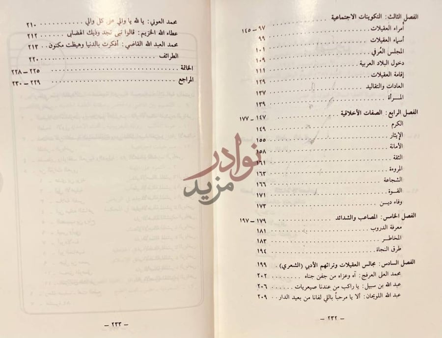 فهرس كتاب العقيلات
