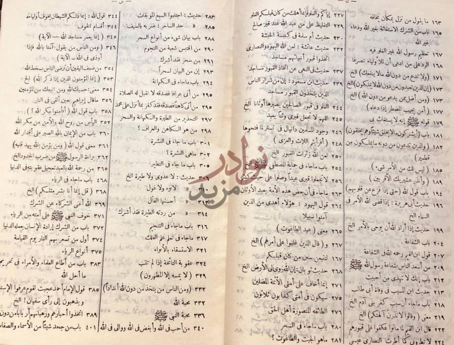 فهرس كتاب فتح المجيد شرح كتاب التوحيد