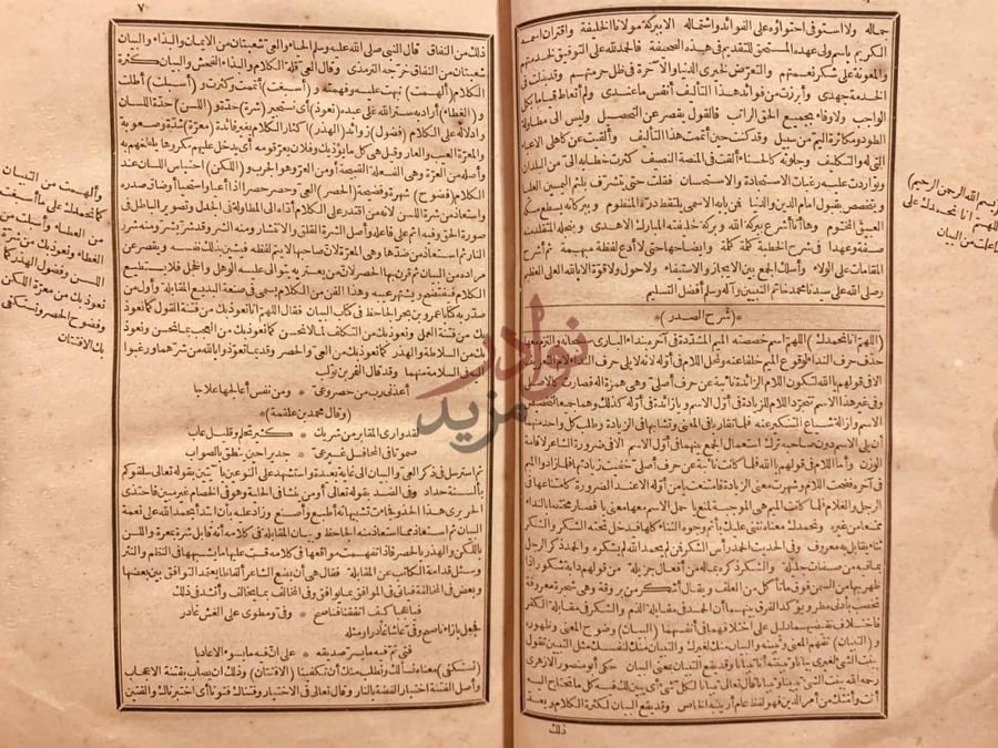 صفحة داخلية كتاب شرح المقامات الحريرية شرح المصدر