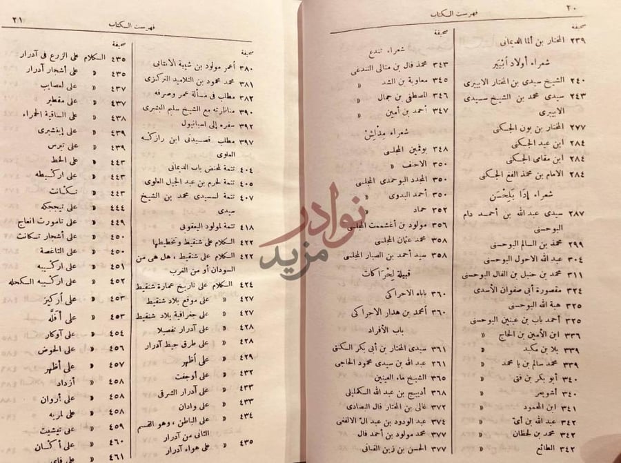 فهرس كتاب الوسيط في تراجم ادباء شنقيط فهرست الكتاب