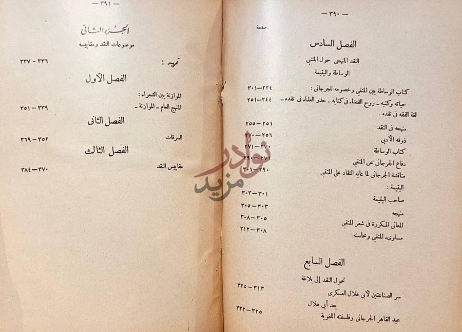 فهرس كتاب النقد المنهجى عند العرب المجلد الثاني