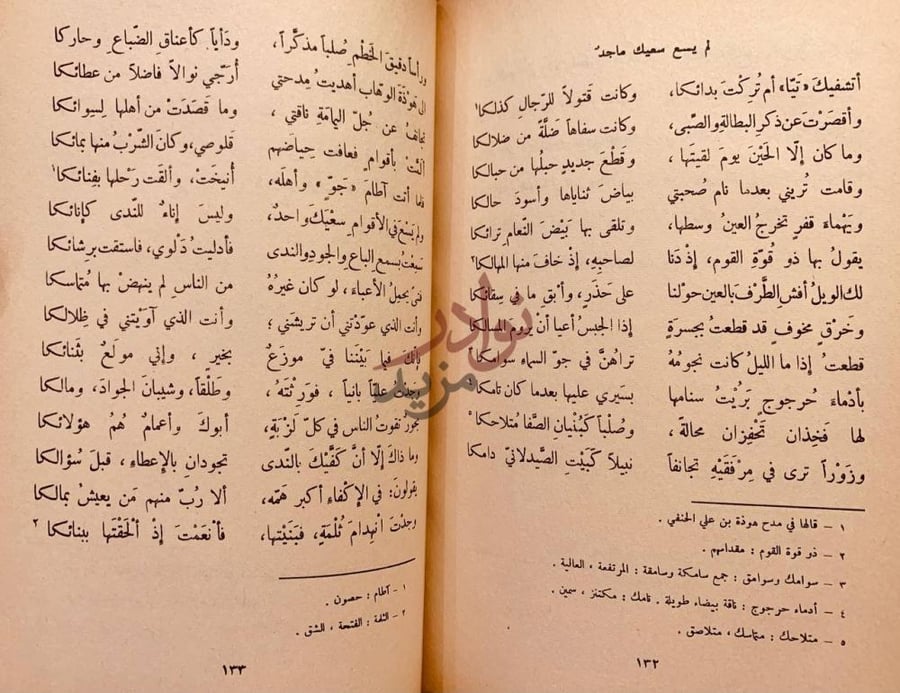 صفحة داخلية كتاب ديوان الاعشى لم يسمع سميك ماجد