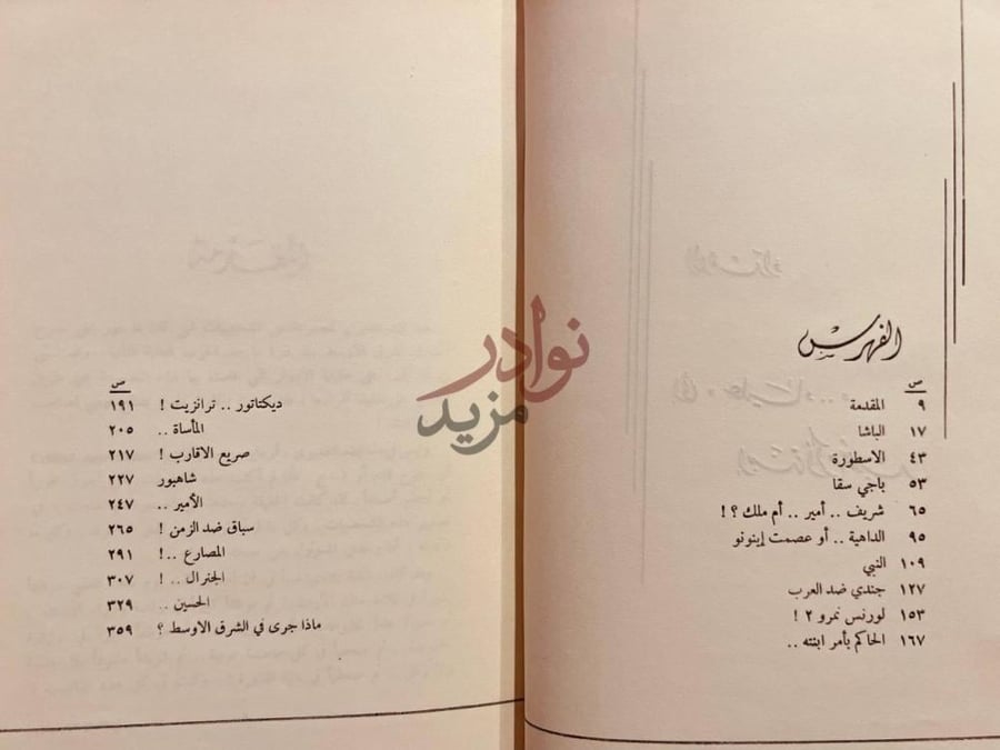 فهرس كتاب ماذا جرى في الشرق الاوسط الفهرسين