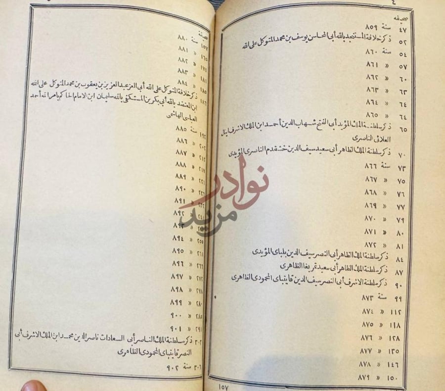 فهرس كتاب تاريخ مصر او بدائع الزهور في وقائع الدهور صورة 10