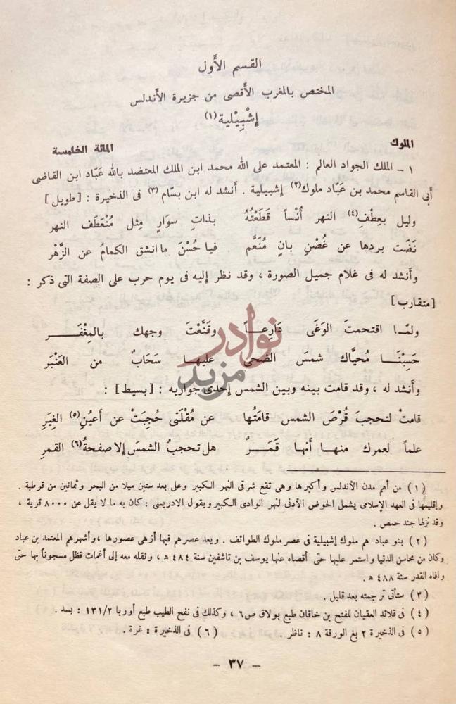 صفحة داخلية كتاب رايات المبرزين وغايات المميزين القسم الأول