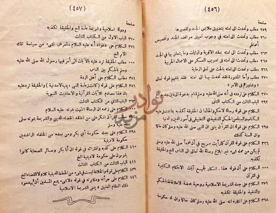 فهرس كتاب حقيقة الاسلام واصول الحكم