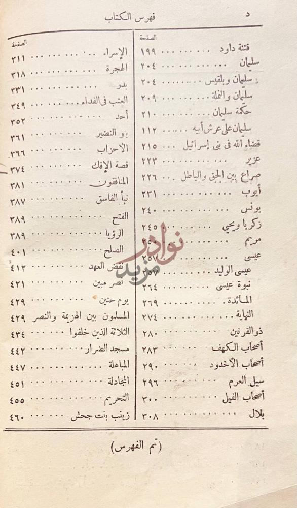 فهرس كتاب قصص القران فهرس الكتاب