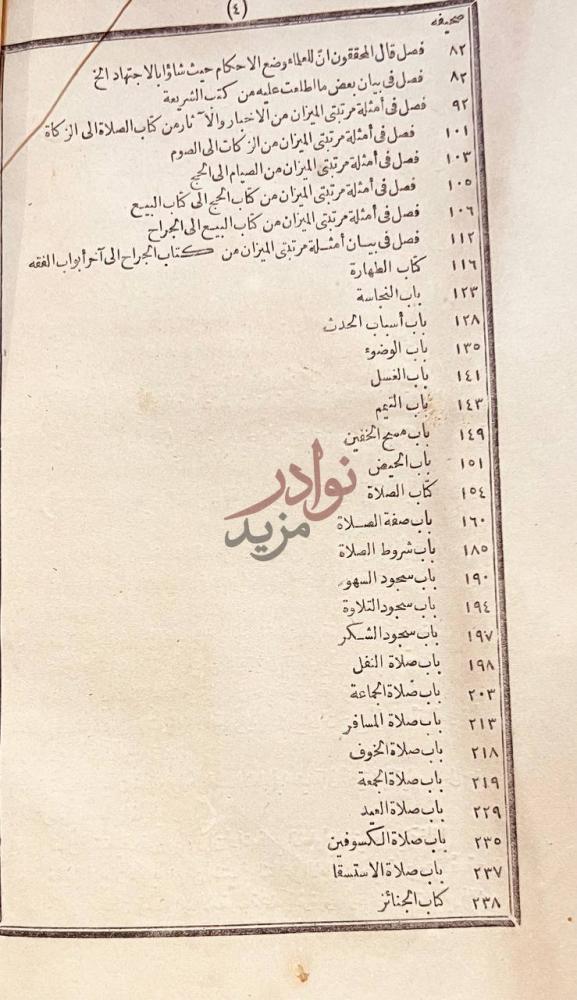 فهرس كتاب الميزان