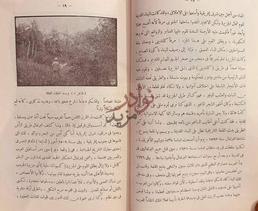 صفحة داخلية كتاب جولة في ربوع افريقية بين مصر وراس الرجاء