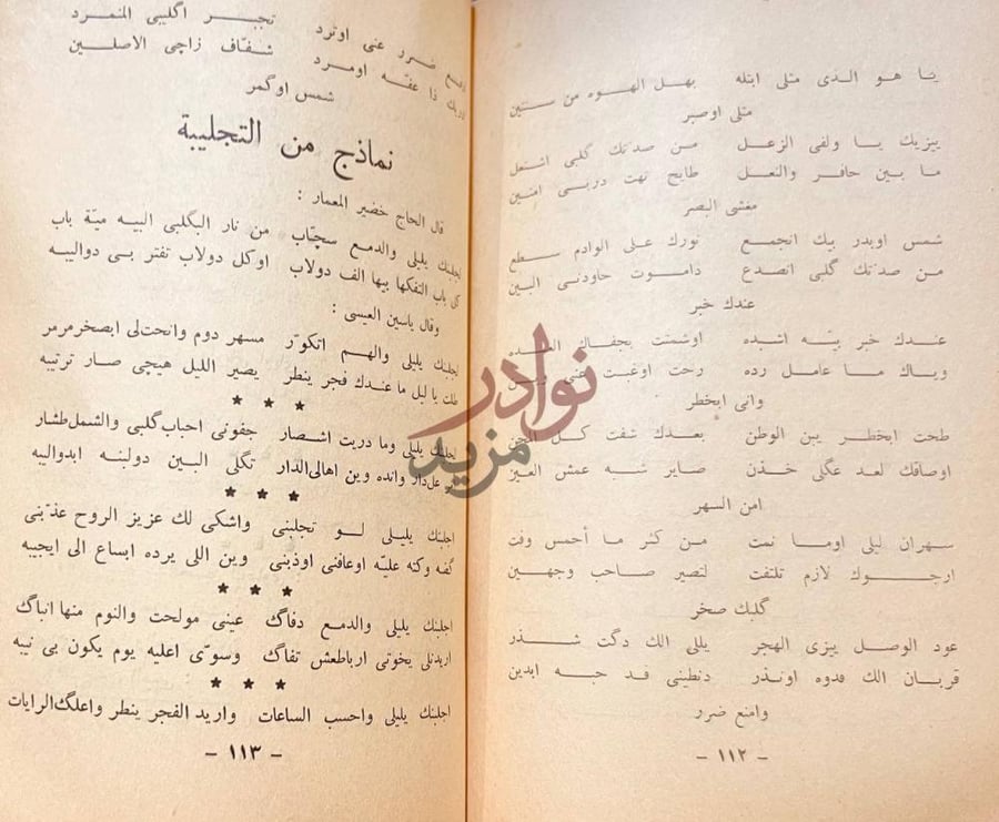 صفحة داخلية كتاب فنون الادب الشعبي نماذج من التجلية