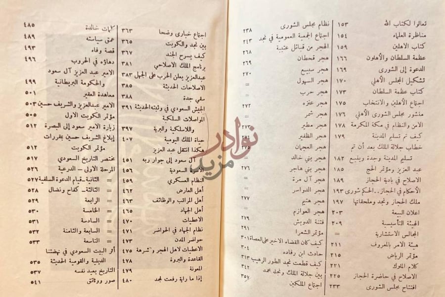 فهرس كتاب اصدق البنود في تاريخ عبدالعزيز ال سعود