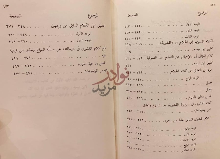 فهرس كتاب الاستقامة فهرس الموضوعات