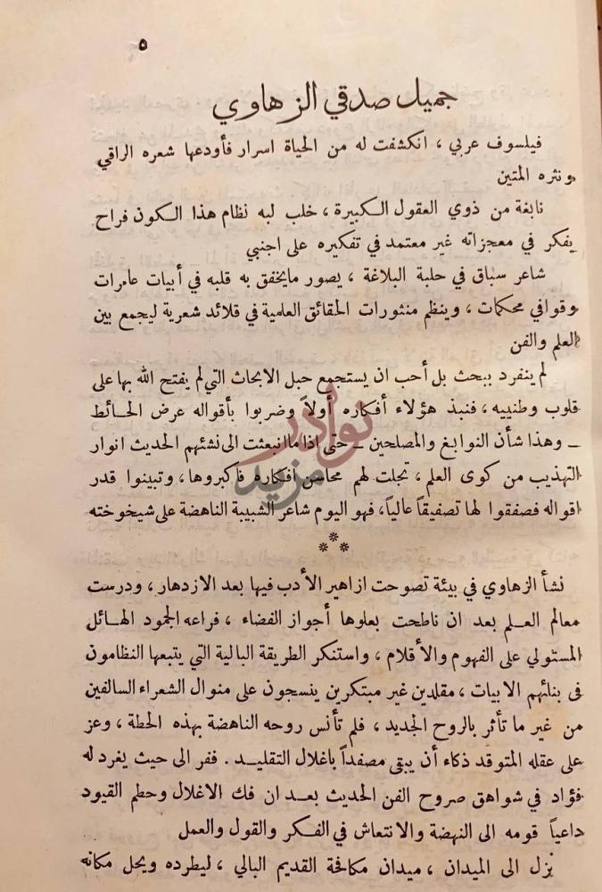 صفحة داخلية كتاب الادب العصري في العراق العربي