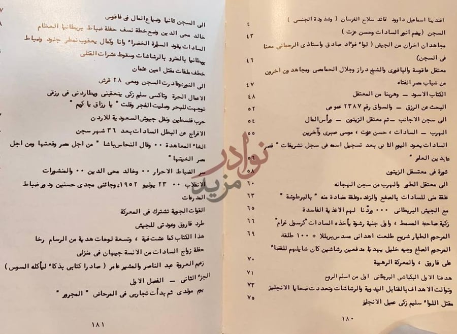 فهرس كتاب اسرار معركة الحرية الفهرست تابع