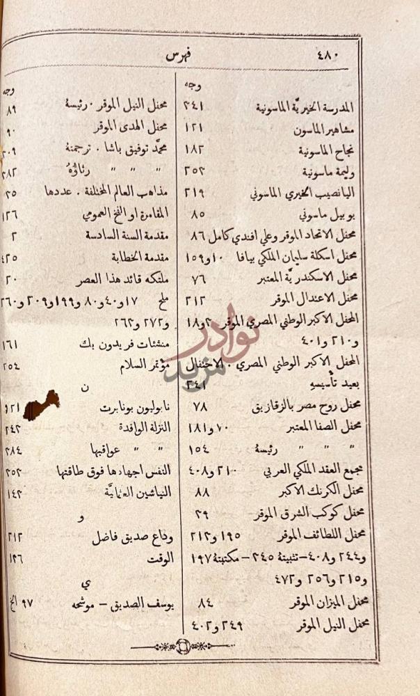 فهرس كتاب اللطائف لمشاهير كتاب الشرق والغرب فهرس