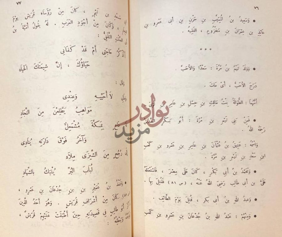 صفحة داخلية كتاب حذف من نسب قريش