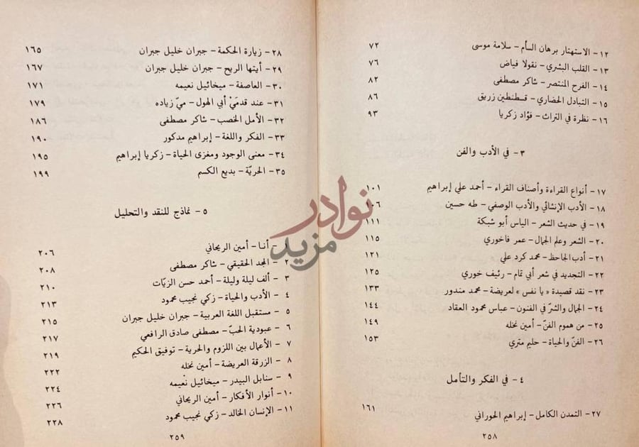 فهرس كتاب المنتخب من ادب المقالة للقراءة والانشاء