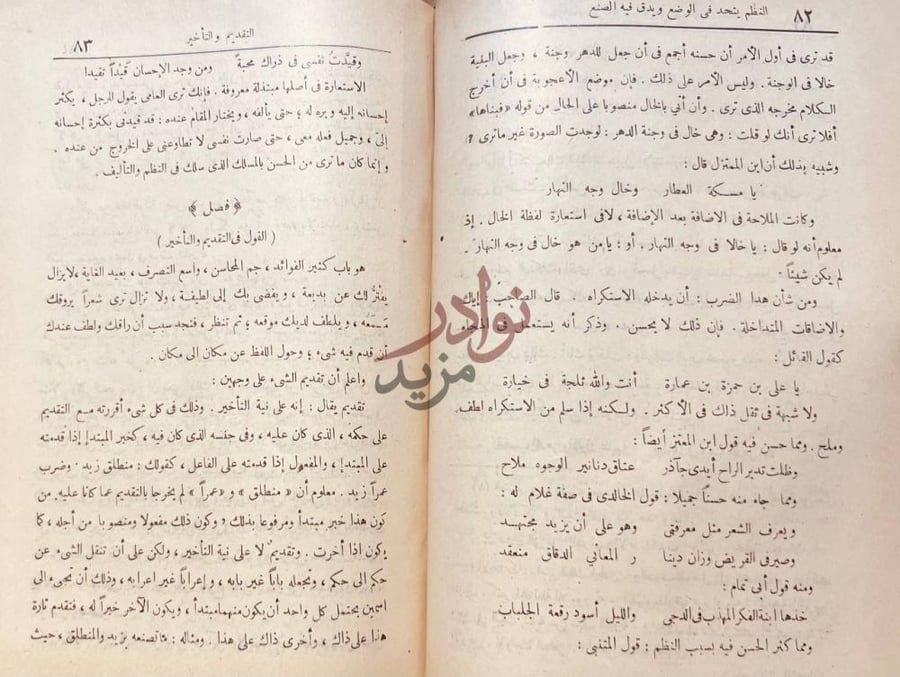 صفحة داخلية كتاب دلائل الاعجاز في علم المعاني فصل القول