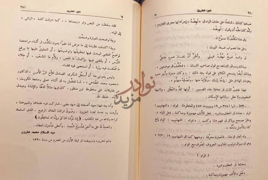 صفحة داخلية كتاب تحقيقات وتنبيهات في معجم لسان العرب