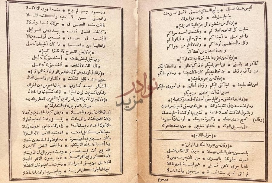 صفحة داخلية كتاب ديوان زهير
