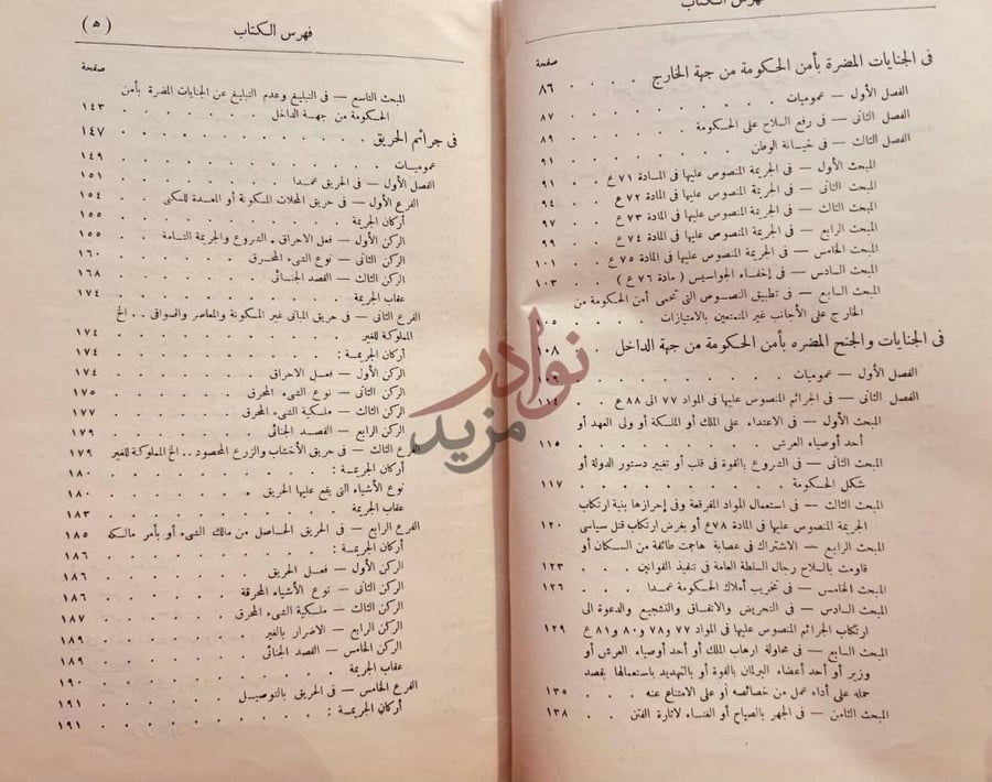 فهرس كتاب الموسوعة الجنائية ج فهرس الكتاب