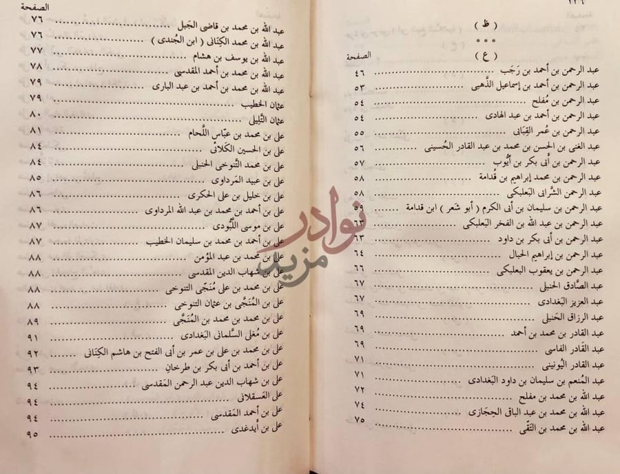 فهرس كتاب الجوهر المنضد في طبقات متاخري اصحاب احمد ظ ع