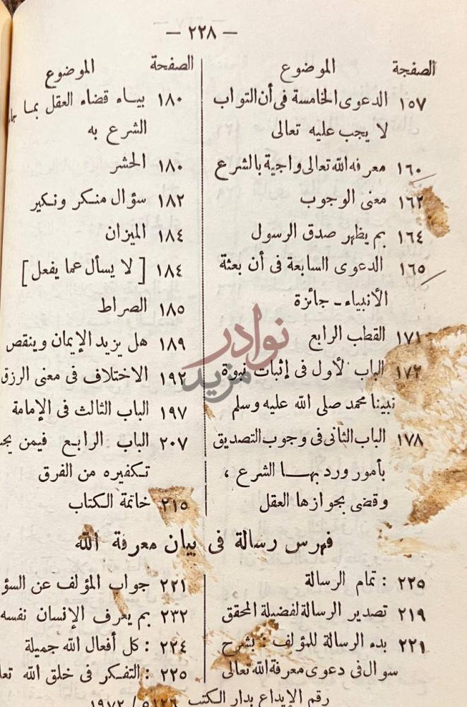 فهرس كتاب الاقتصاد في الاعتقاد فهرس رسالة في بيان