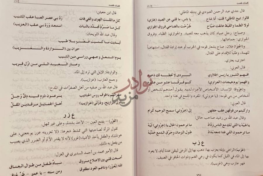 صفحة داخلية كتاب كلمات قضت معجم بالفاظ اختفت من لغتنا الدارجة