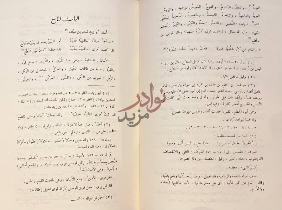 صفحة داخلية كتاب المسلسل في غريب لغة العرب الباب التاسع