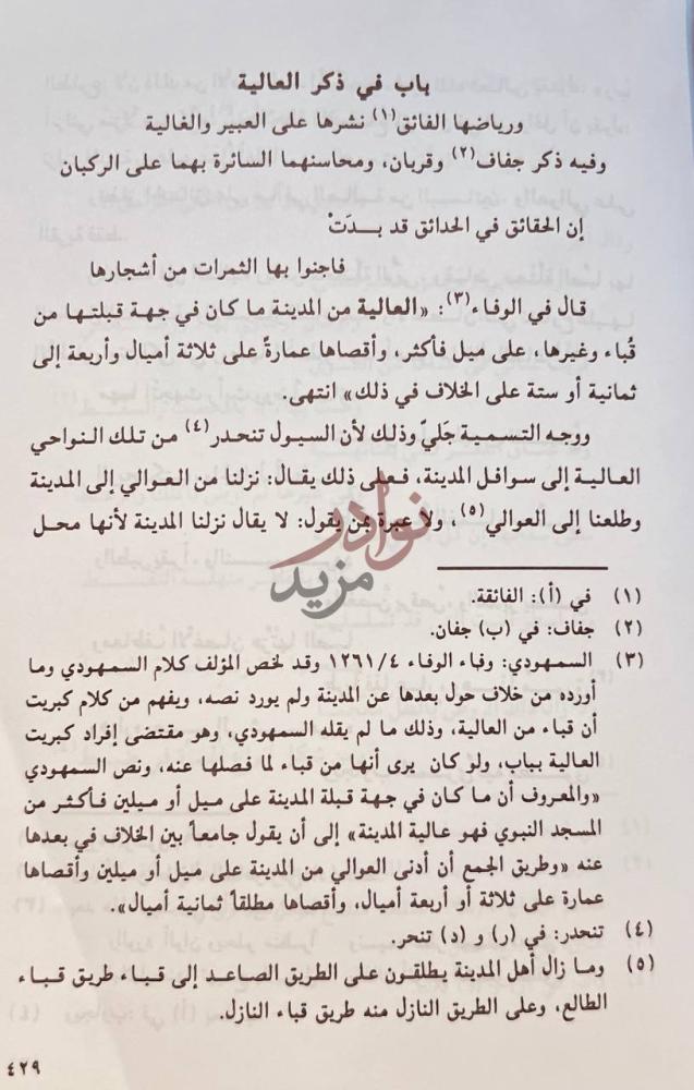 صفحة داخلية كتاب الجواهر الثمينة في محاسن المدينة