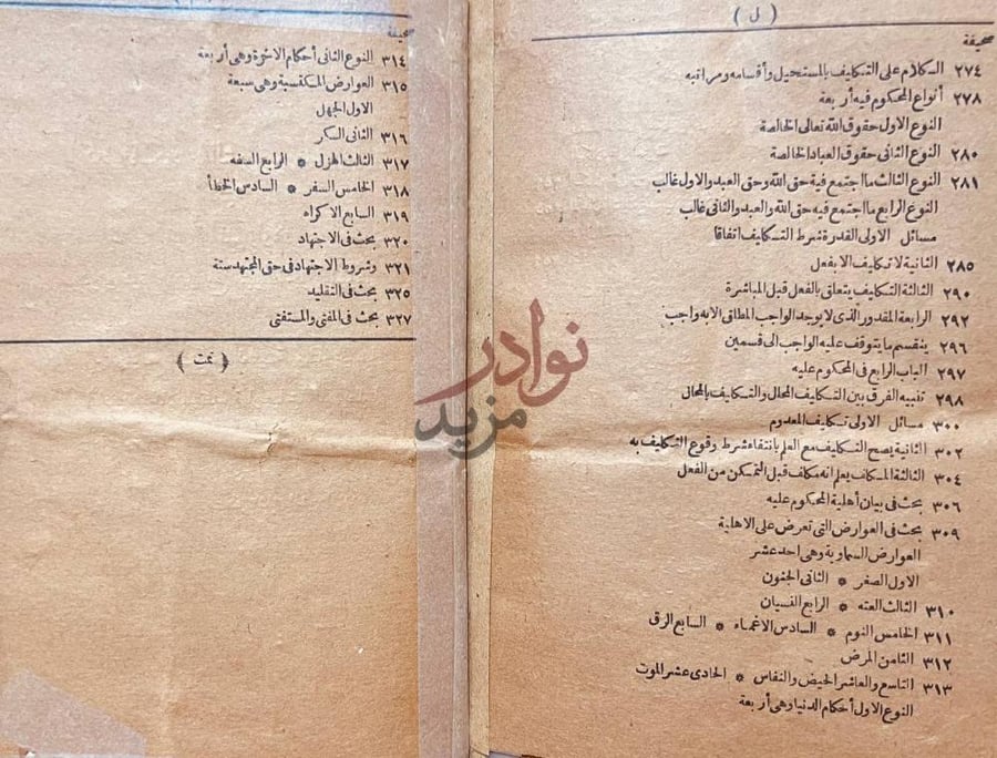 فهرس كتاب تسهيل الوصول الى علم الاصول