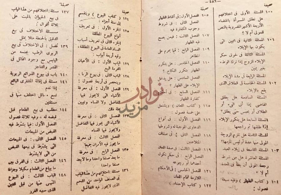 فهرس كتاب بداية المجتهد ونهاية المقتصد فهرست