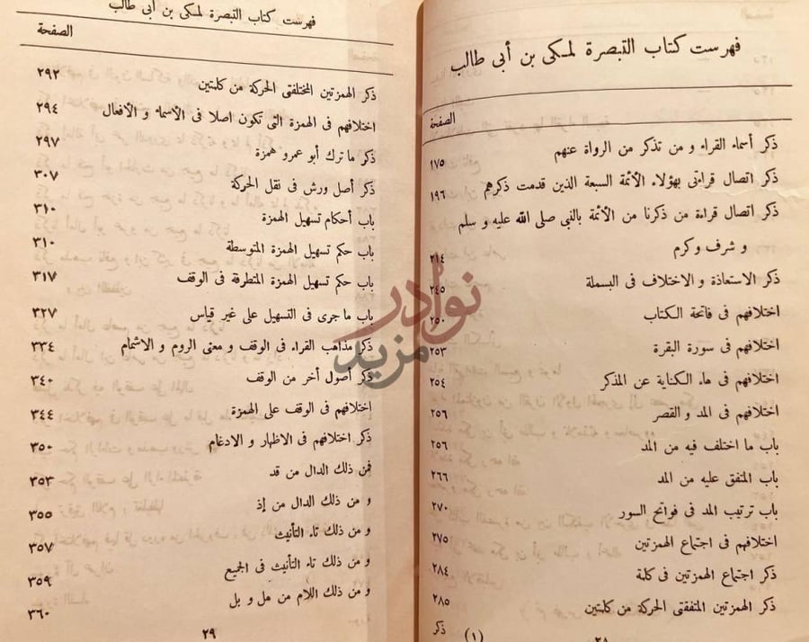فهرس كتاب التبصرة في القراءات السبع فهرست كتاب التبصرة