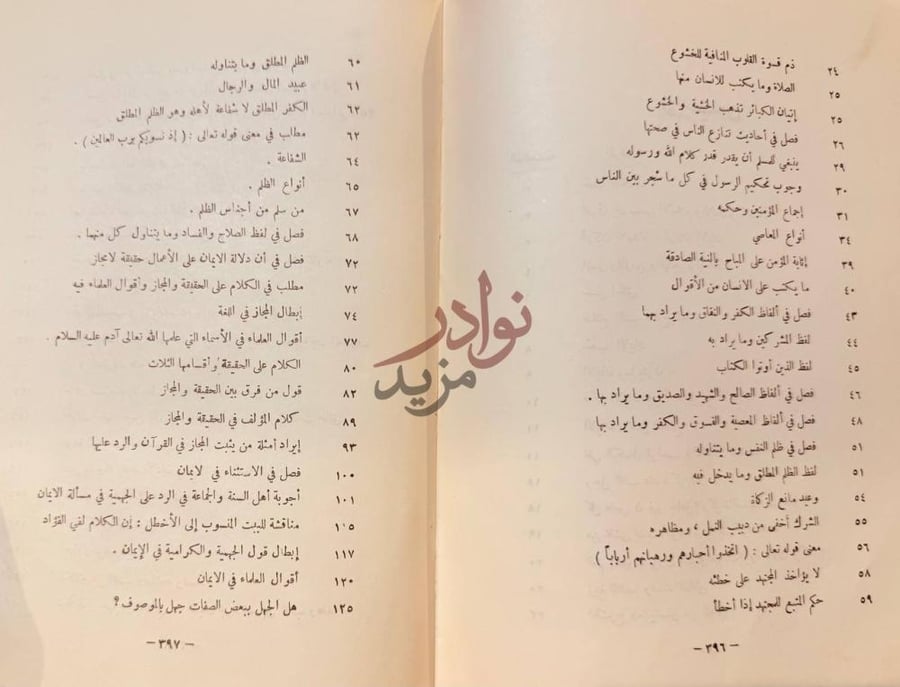 فهرس كتاب الايمان الفهرس