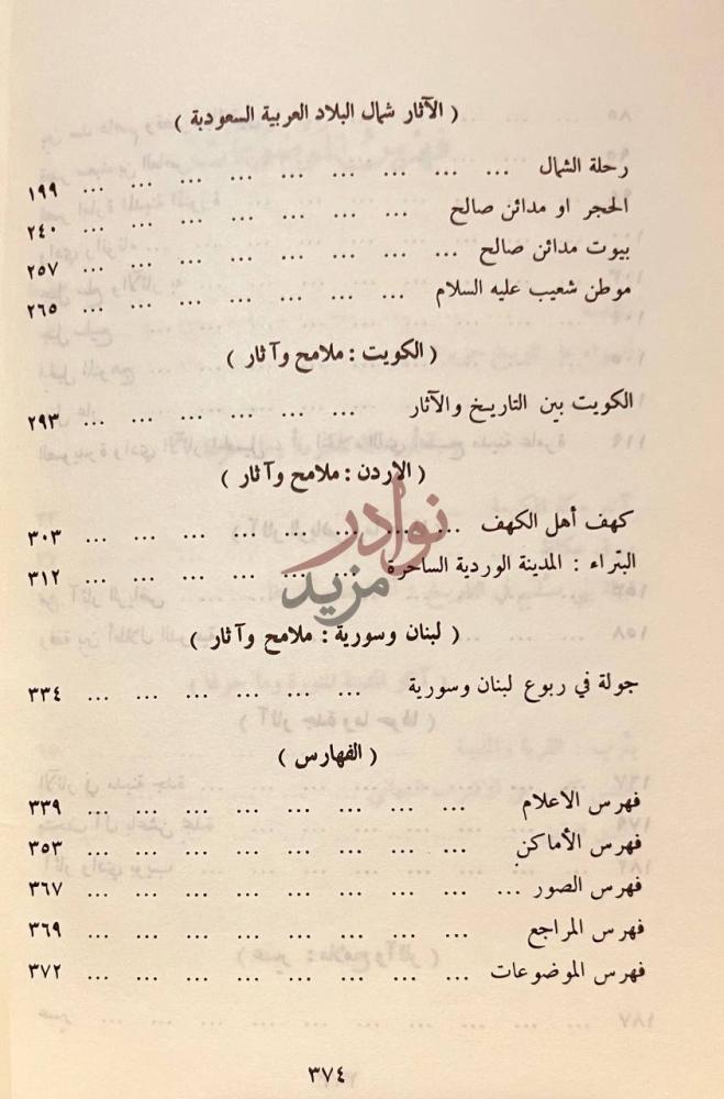 فهرس كتاب بين التاريخ والاثار