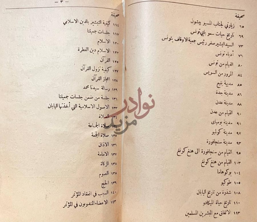 فهرس كتاب الرحلة اليابانية
