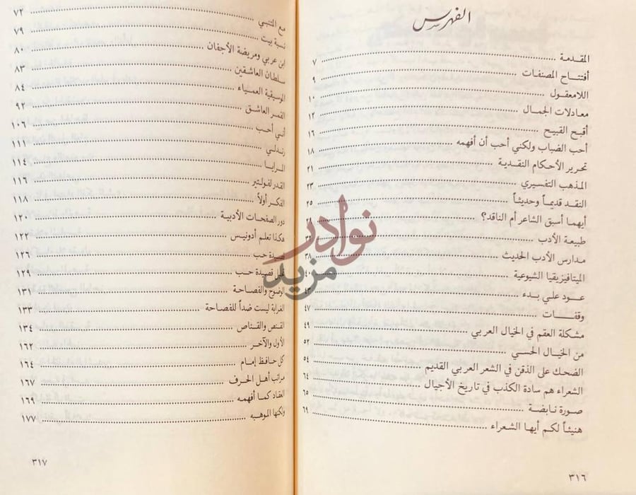 فهرس كتاب الفنون الصغري السفر الخامس الفهرس
