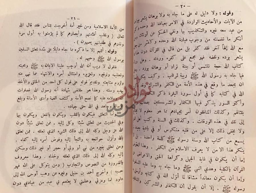 صفحة داخلية كتاب السيف المسلول على عابد الرسول رد عبدالرحمن