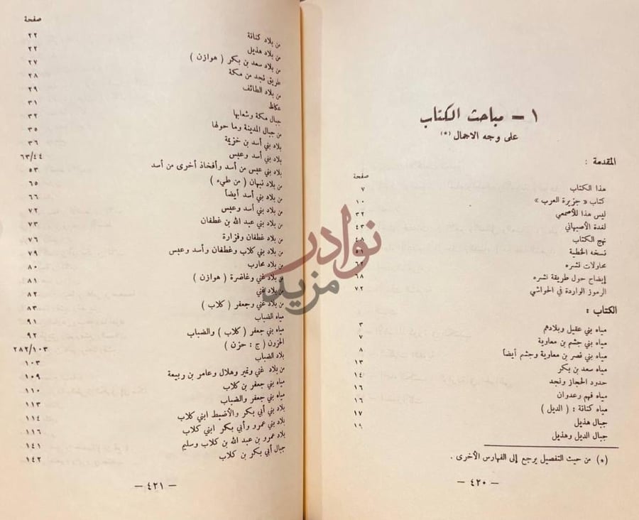 فهرس كتاب بلاد العرب فهرس المحتويات