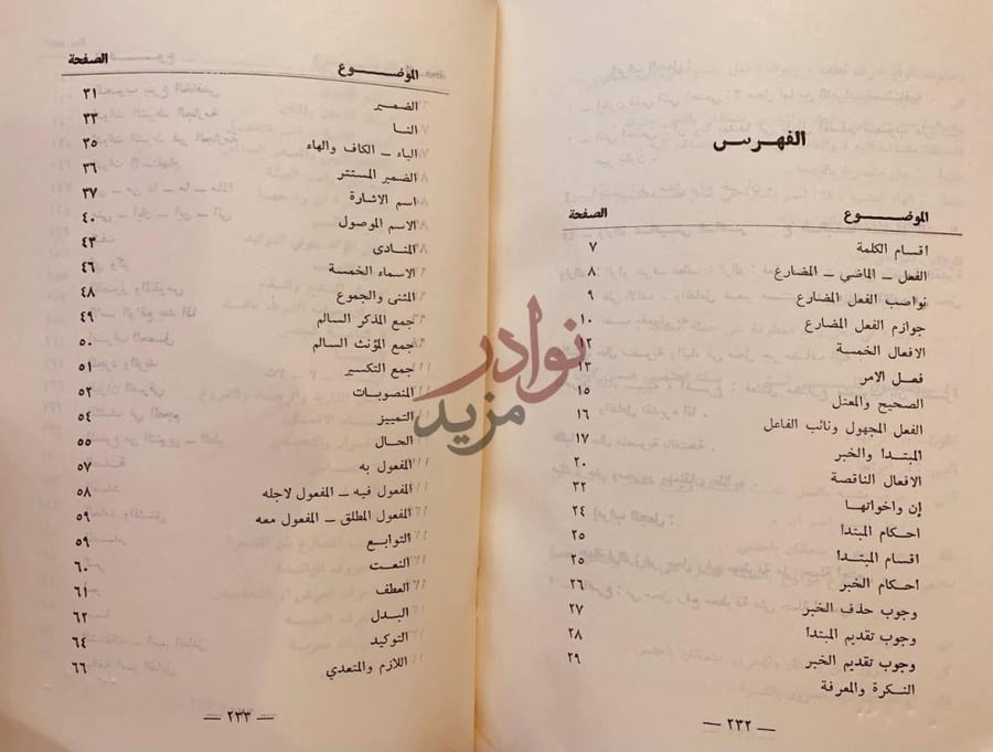 فهرس كتاب النور المضيئ في اصول القواعد والاعراب الفهرس