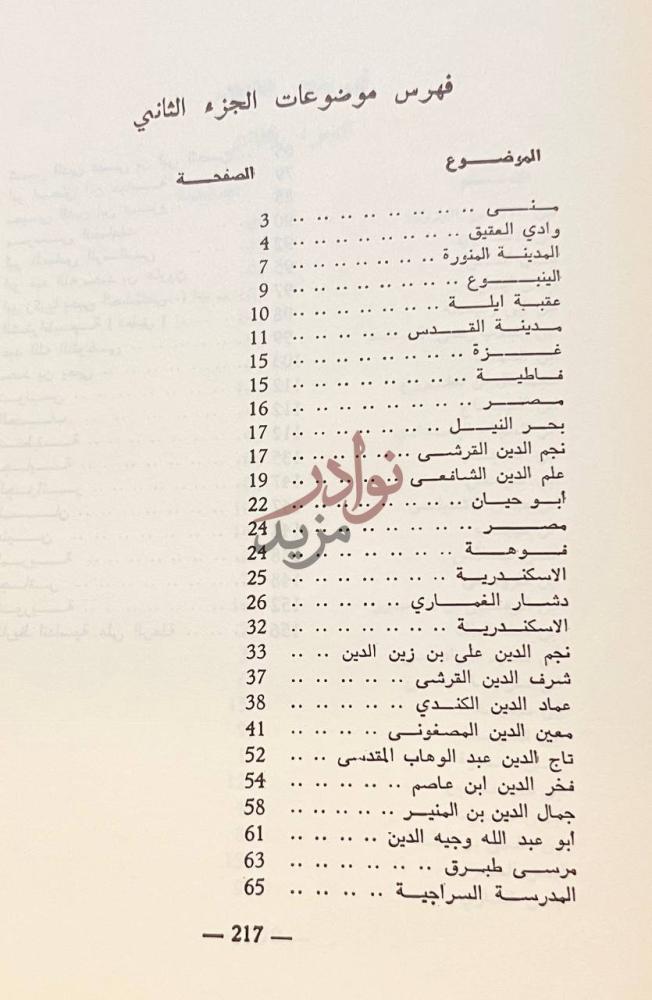 فهرس كتاب تاج المفرق في تحلية علماء المشرق
