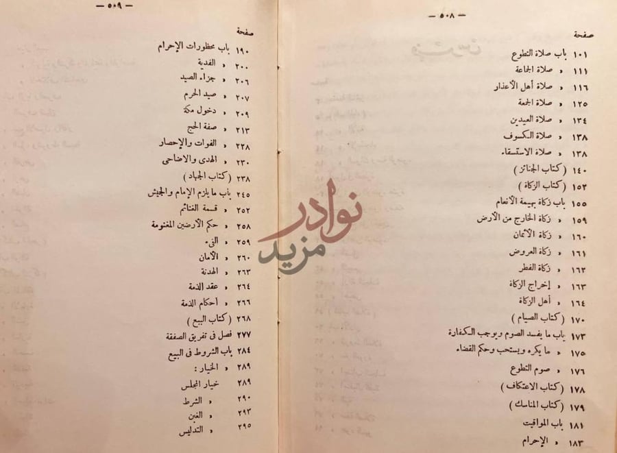 فهرس كتاب مختصر الانصاف والشرح الكبير في فقه الامام احمد بن
