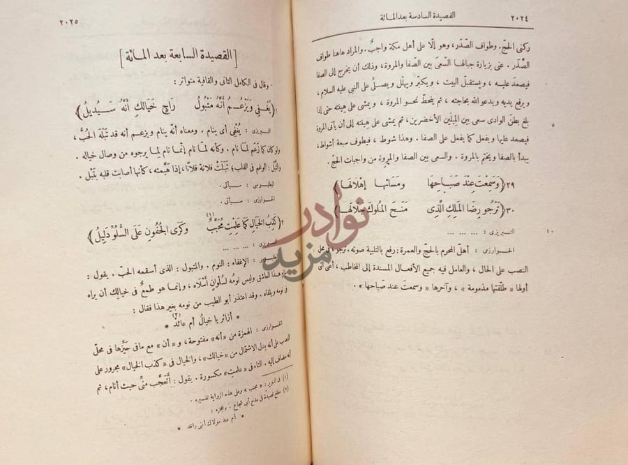 صفحة داخلية كتاب شروح سقط الزند مع تعريف القدماء
