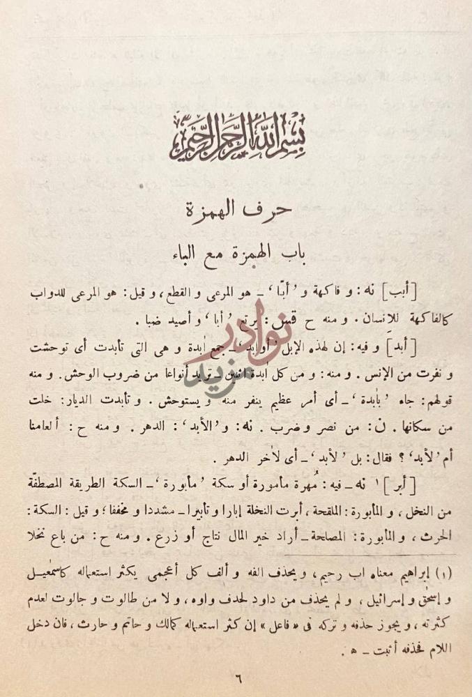 صفحة داخلية كتاب مجمع بحار الانوار في غرائب التنزيل ولطائف
