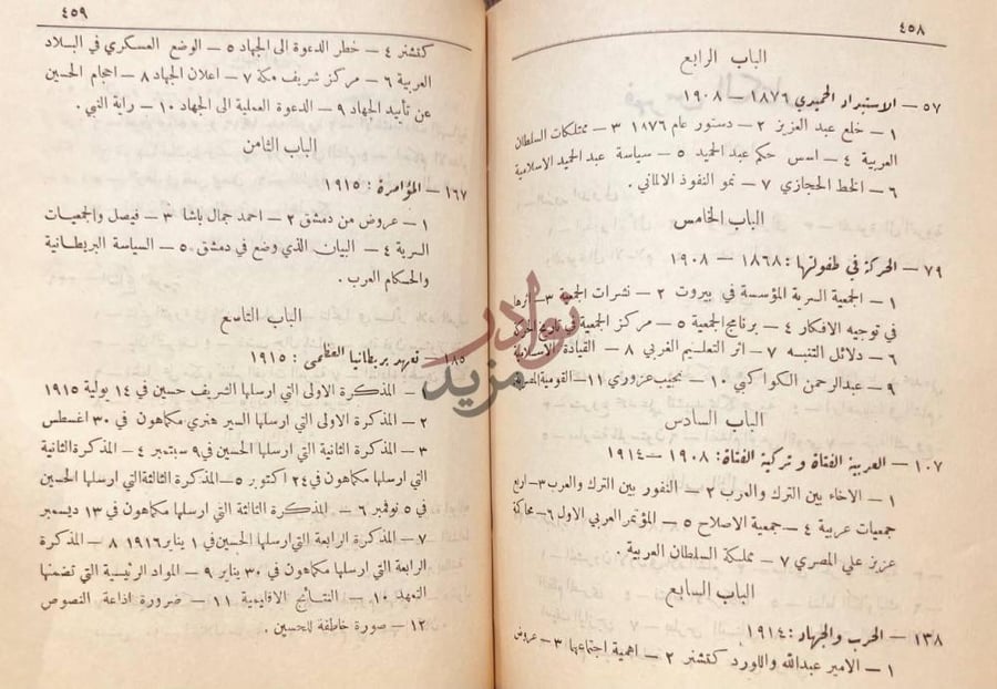 فهرس كتاب يقظة العرب