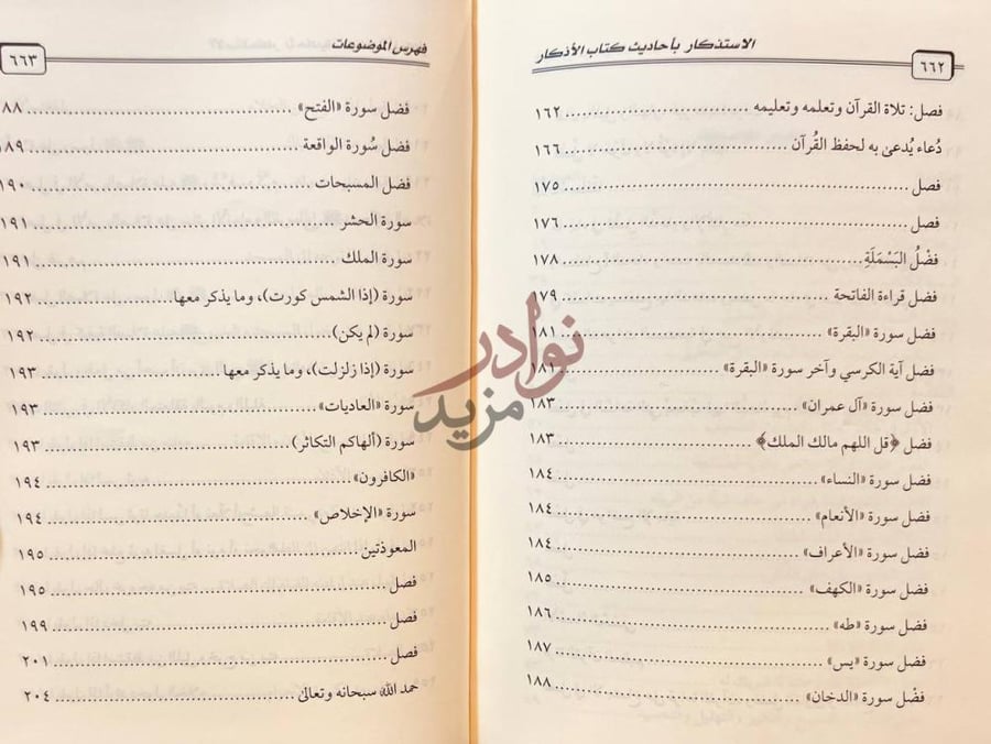 فهرس كتاب الاستذكار باحاديث كتاب الاذكار فهرس الموضوعات