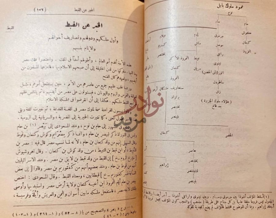 صفحة داخلية كتاب تاريخ ابن خلدون او العبر وديوان المبتدا